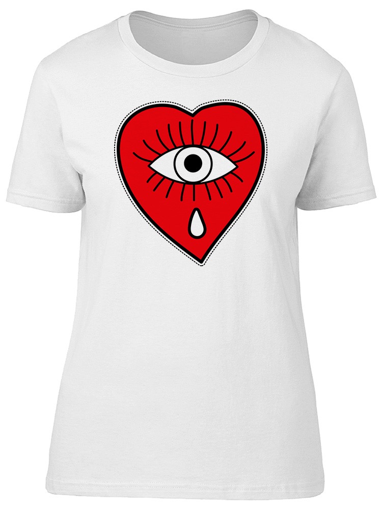Crying Heart Tattoo Tee Women S Image By Shutterstock Walmart Com