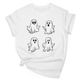 thumbnail image 4 of purcolt T-Shirts d'Halloween pour Femmes, T-Shirts Graphiques à Imprimé Drôle Hauts d'Été à Col Rond Manches Courtes T-Shirts Blouses de Fête Cadeau, 4 of 7