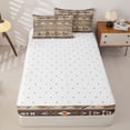 thumbnail image 4 of Erosebridal Boho Arrow Stripe Zipper Full Size Comforter Sets with Fitted Sheet and 2 Pillowcases,Tribal Geometric Zipper Bedding Set For Boys,Reversible,4-Piece, 4 of 7