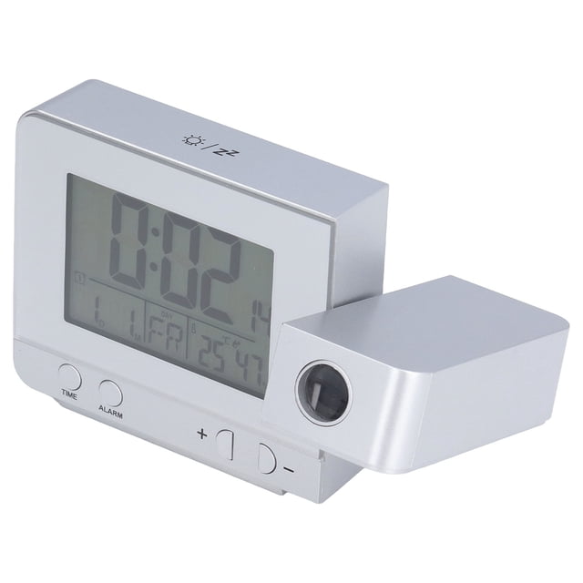 Relaj de alarma de proyección, funcional de proyección de carga usb retroiluminada lcd temperatura de la pantalla temperatura 4 modos de brillo para sala de estar para dormitorio