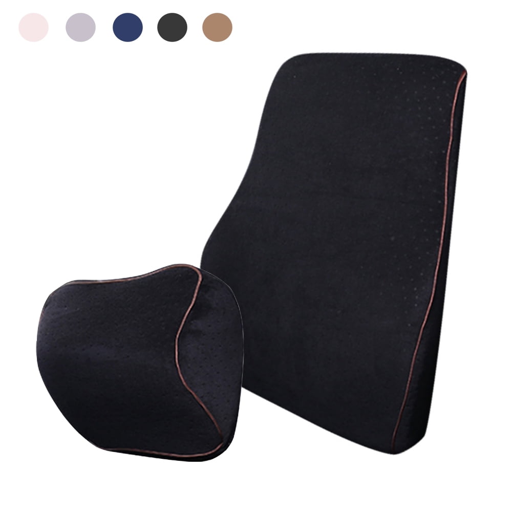 Lumbar Support Pillow Head Neck Rest Cushion Headrest Pillow for Chair and  Car, Back Support for Office Chair Memory Foam Cusion for Back Pain Relief  