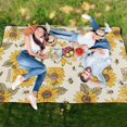 thumbnail image 6 of Extra Large Picnic Beach Blanket Waterproof Sand Proof Portable Outdoor Mat Sunflowers Honey Bee 80x118, 6 of 9