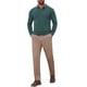 thumbnail image 2 of Camisa de polo de punto de negocios de color sólido de manga larga para hombre L Verde Oscuro, 2 of 6