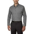 thumbnail image 2 of Van Heusen Mens Silky Poplin Shirt, XL, Slate, 2 of 6