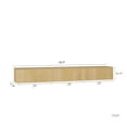 thumbnail image 7 of Aukfa Modern Floating TV Stand Wall Mounted for TVs up to 70 with 16 Color LEDs, Natural, 7 of 7