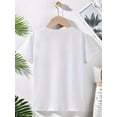 thumbnail image 2 of Home Relaxation | Girls' Summer Casual Crew Neck T-Shirt, 95% Cotton 5% Spandex Knit Top with Pineapple Print, Comfortable Regular Fit Tee for Youngsters, Playful Tropical Top | Summer Vibe Shirt | C, 2 of 6