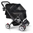 thumbnail image 1 of WonderFold Folding Pet Stroller Wagon with Reversible Handle Bar, Black, 1 of 7