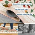 thumbnail image 5 of Hasoo Washable Indoor Carpet Runner Non-Slip Low Pile 2' x 6' Modern Farmhouse Floral Area Rug for Kitchen, Beige, 5 of 6