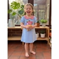 thumbnail image 4 of BemeyourBBs Toddler Baby Girls Back to School Dress Baby First Day of School Kindergarten Outfit Baby Girl Summer Dress Apple Bookbag Pencil Embroidery Short Sleeve Peter Pan Doll Collar Casual Dress, 4 of 9