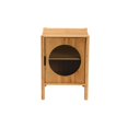 thumbnail image 3 of Baxton Studio Table d'Appoint en Bambou Brun Naturel Transitionnel Moderne Mi-Siècle 1 Porte, 3 of 5