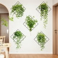 thumbnail image 1 of Pegatinas de pared de malla de hierro simulada con enredadera verde | Decoración 3D autoadhesiva para dormitorio, sala de estar, dormitorio, habitación infantil y entrada | Calcomanías de PVC, 1 of 6