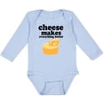 thumbnail image 3 of Inktastic Cheese Makes Everything Better Boys or Girls Long Sleeve Baby Bodysuit, 3 of 5