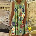 thumbnail image 2 of Vestido HUOGUO para mujer, casual, de encaje, cuello en O, estampado retro, 2 of 5
