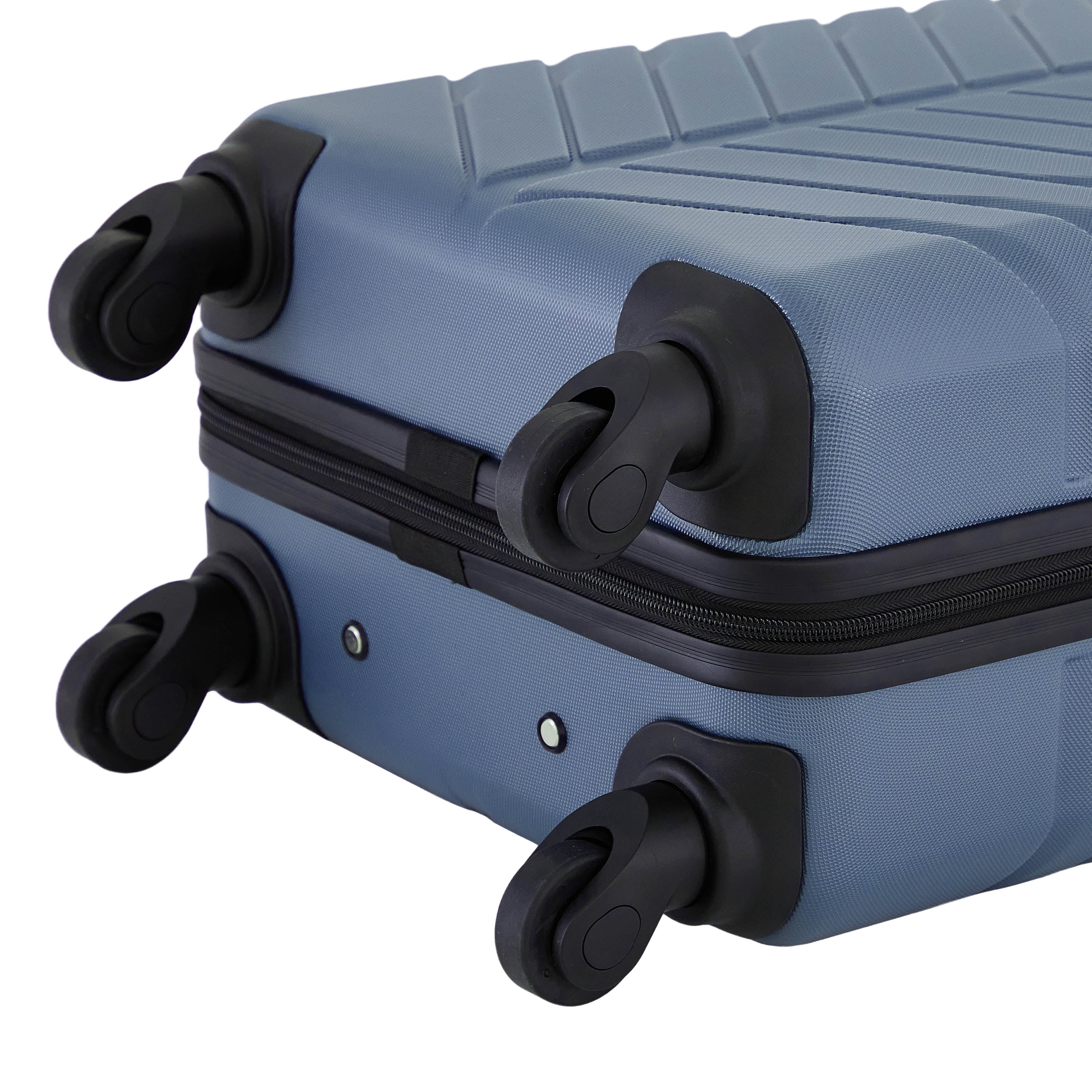 Wrangler 20-inch Carry-On Rolling Hard Side Spinner Luggage, Blue