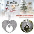 thumbnail image 4 of Adorno De Ala De ángel, Decoración Del árbol Conmemorativo, Doble Cara Mi Corazón En El Cielo, Cinta Blanca, Elegantes Decoraciones Para árboles De Navidad, 4 of 8