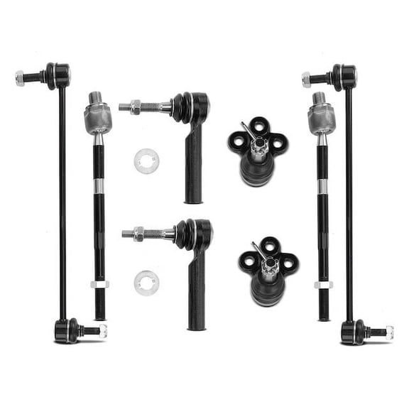 Front Ball Joints Tie Rods Sway Bar Link Kit 8 - Compatible with 2007 - 2016 GMC Acadia 3.6L V6 - Autopart Premium