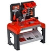 Workbench Toy for Kids of Ages 3+ Years Old, 46 Realistic Toy Tools and Accessories for Children - Red and Black