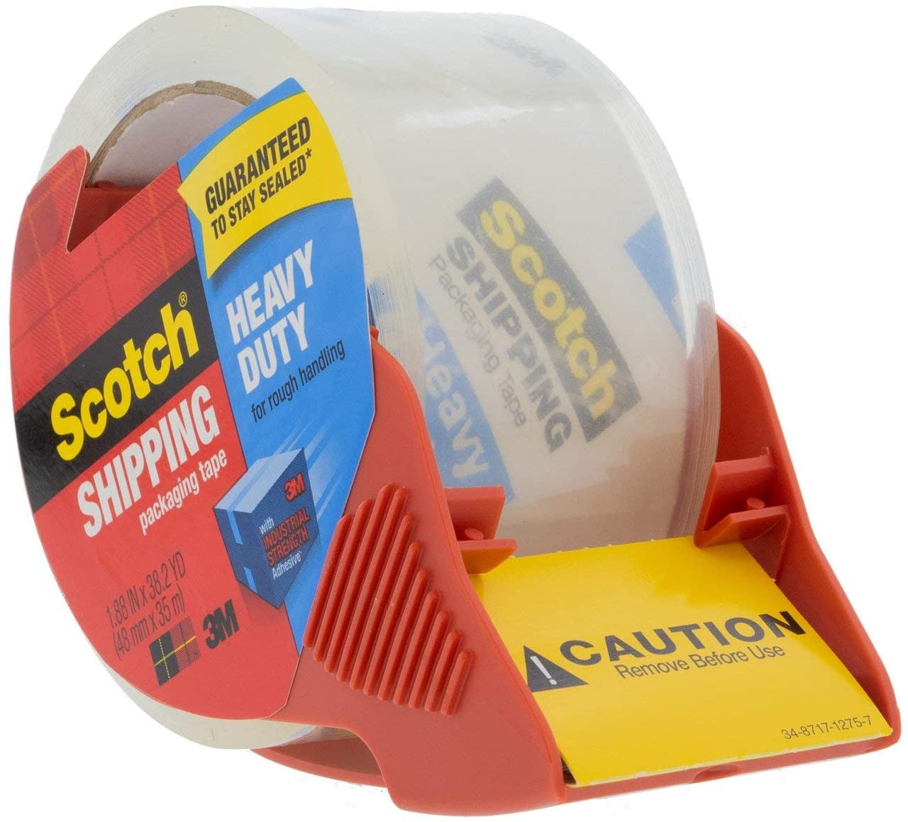Scotch Packing Tape Heavy Duty Shipping Tape, 1.88" x 35m, 1 Roll with