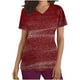 thumbnail image 2 of Fiudx Ofertas Relámpago Top de Trabajo Informal con Cuello En V y Manga Corta Estampado a La Moda para Mujer, 2 of 4