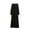 Black, variant on APEXFWDT Casual Muslim Women's Long Sleeve Long Dress for Women Dubai Dress Kaftan Abayas Pleated Maxi Dress Islamic Abaya