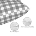 thumbnail image 3 of Fotbe Gray Checkboard Funda de Almohada Decorativa Estilo Occidental, Lujo en Algodón, Fundas para Almohadas King, Cojín Estampado para Decoración del Hogar-14"x20", 3 of 6