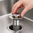 thumbnail image 6 of Sink Drain, Sink Drain Stopper, Bathroom Sink Catcher, Stainless Steel Drain Strainer, 2.5X3X3 Inch Press-Type Bounce Design Easy to Install, Remove and Clean, Fit for Most, 6 of 7