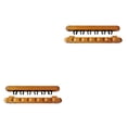 thumbnail image 4 of Estante para taco de billar Soidarity de madera montado en la pared 6 huecos color rojo Vino, 4 of 6