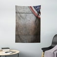 thumbnail image 1 of American Decor Tapestry, USA Flag over Rust Metal Textured Iron Armor Plaque Military National Design , Wall Hanging for Bedroom Living Room Dorm Decor, 40W X 60L Inches, Brown, by Ambesonne, 1 of 2