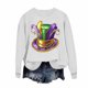 thumbnail image 5 of Xuyuer Women's Carnival Printed Long Sleeved Round Neck Mardi Gras Sweatshirt Carnival Outfits Women Carnival Sweatshirts Fat Tuesday Fashionable Pullover Tops, 5 of 6