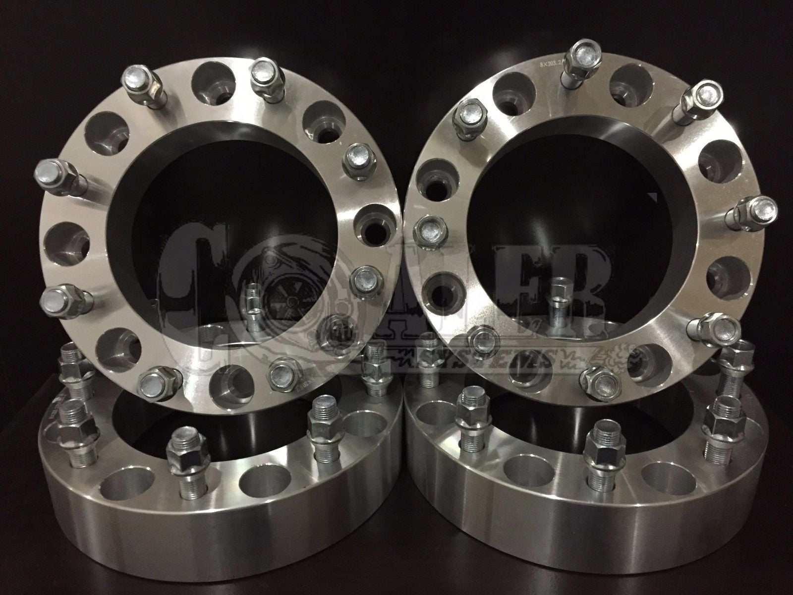 4 X 2" Thick Skid Steer Wheel Spacers 9/16" Studs 8 Lug Bobcat Case CAT