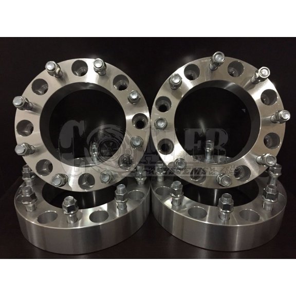 4 X 2" Thick Skid Steer Wheel Spacers 9/16" Studs 8 Lug Bobcat Case CAT Full Set