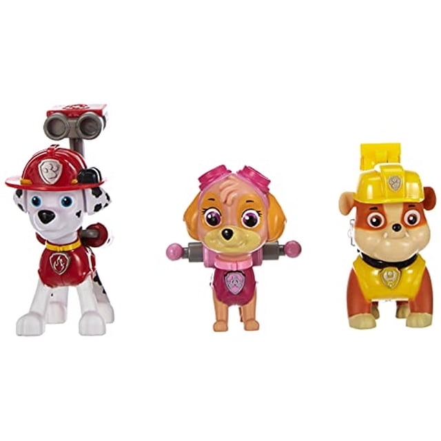 Juego de 3 figuras de Paw Patrol Paw Patrol Marshal Skye y Rubble