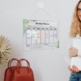 thumbnail image 4 of Discounted Stock! Hanging Erasable Acrylic Weekly Planner Notepad G, B, 11.7*7.8*1.17In, Acrylic An Acrylic Weekly Planner And Six Pens Relocy, 4 of 7