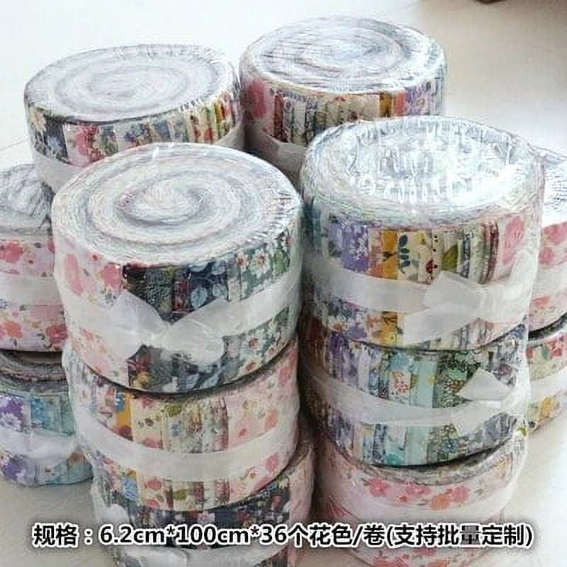 Jelly Roll Fabric  Roll Up Cotton Fabric Quilting Strips  Patchwork Craft Cotton Quilting Fabric