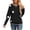 870 Black+White, variant on Cogild Sweaters for Women Heart Knit Sweater, Scalloped Crew Neck Long Sleeve Casual Pullover