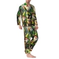 thumbnail image 2 of Salouo patrick’s day gnomes Print Button-Front Long Sleeve Pajama Set for Men, Soft 2Pjs Men's Long Sleeve Sleepwear-X-Large, 2 of 7