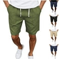 thumbnail image 1 of NJDVHB Man Summer Solid Lightweight Fitness Breathable SweatShorts,Khaki,M, 1 of 5