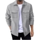 thumbnail image 1 of Blusa y camisa de manga larga con cuello vuelto para hombre, informal, de poliéster, con solapa, bolsillo y botones., 1 of 8