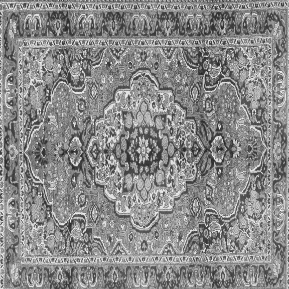 Ahgly Company Indoor Square Persian Gray Traditional Area Rugs, 7' Square