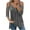 Gray, variant on Giftesty Womens Plus Size Women Casual Lace Half Sleeve V-Neck Zipper Hollow Out T-Shirt Blouse Tops