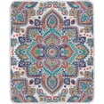 thumbnail image 2 of SKYSONIC Velvet Plush Throw Thermal Blanket - 4x5FT - Floral Paisley Medallion Printed for Couch Bed Sofa Car, 2 of 5