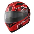 thumbnail image 6 of 1Storm Motorcycle Full Face Helmet Street Bike Dual Visor/Sun Shield N-HJK316 Panther Red, 6 of 7