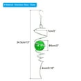 thumbnail image 2 of Uxcell 13" Gazing Ball Spiral Tail Decorative Wind Spinners with Glass Ball for Hanging Decor, Green, 2 of 4