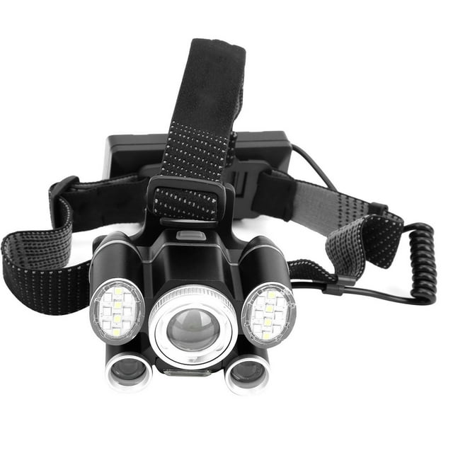 Headlight, 1200LM Zoom Headlamp, Electric Quantity Display 5 Light Modes for Outdoor Traveling Night Riding