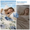 thumbnail image 2 of Navy Blue Floral Cooling Blanket,Lightweight Breathable Summer Throw Blanket with Double Sided Cold Effect,Vintage Flowers Elegant Pastoral Rustic Picnic Blankets Bed Sheet for Hot Sleepers 60"x80", 2 of 8