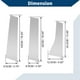 thumbnail image 3 of Moldura de ventana del pilar de la puerta Unique Bargains para Lincoln MKX 2016-2018, pegatina anti rasguños para postes de puerta exterior, 6 piezas tono plateado, 3 of 7