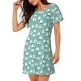 thumbnail image 2 of Disketp Cute Sheeps para Camisón Corto de Manga Corta para Mujeres, Camisón Cómodo con Escote Redondo, Bonito y Confortable, 2 of 6