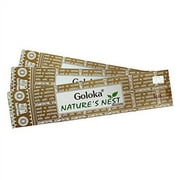 Goloka Nature Nest Agarbatti Pack of 3 Incense Sticks Boxes, 15 gms Each, Traditionally Handrolled in India