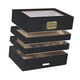 thumbnail image 2 of Joyero con compartimentos Vanity Elegante 4 capas Forro suave Almacenamiento de joyas Negro, 2 of 6