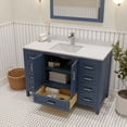thumbnail image 5 of Ayna Decors Rooh 48 in Navy Blue Bathroom Vanity | 2 Soft Closing Doors | 7 Full Extention Soft Close Drawers | Brushed Nickel Hardware | AVR48NB0002, 5 of 10